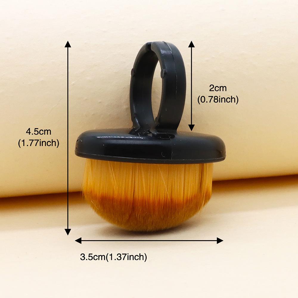 Ring-Style Fine Bristle Nail Art Dust Brush - Mini Makeup Tool