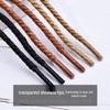 Waxed Leather Round Shoelaces for Casual Shoes and Boots (Black & White) Customizable