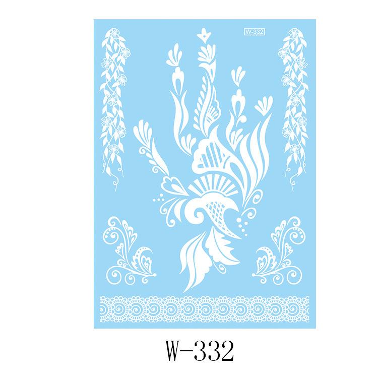 Black And White Lace Tattoo Sticker Wedding Bride Waterproof Tattoo Sticker Tattoo