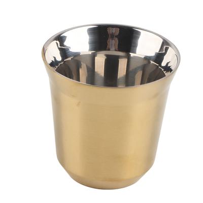 Copo de Café de Parede Dupla de Aço Inoxidável Caneca de Cerveja Xícaras de Chá 85ml para Garrafa de Bebida(Titânio)