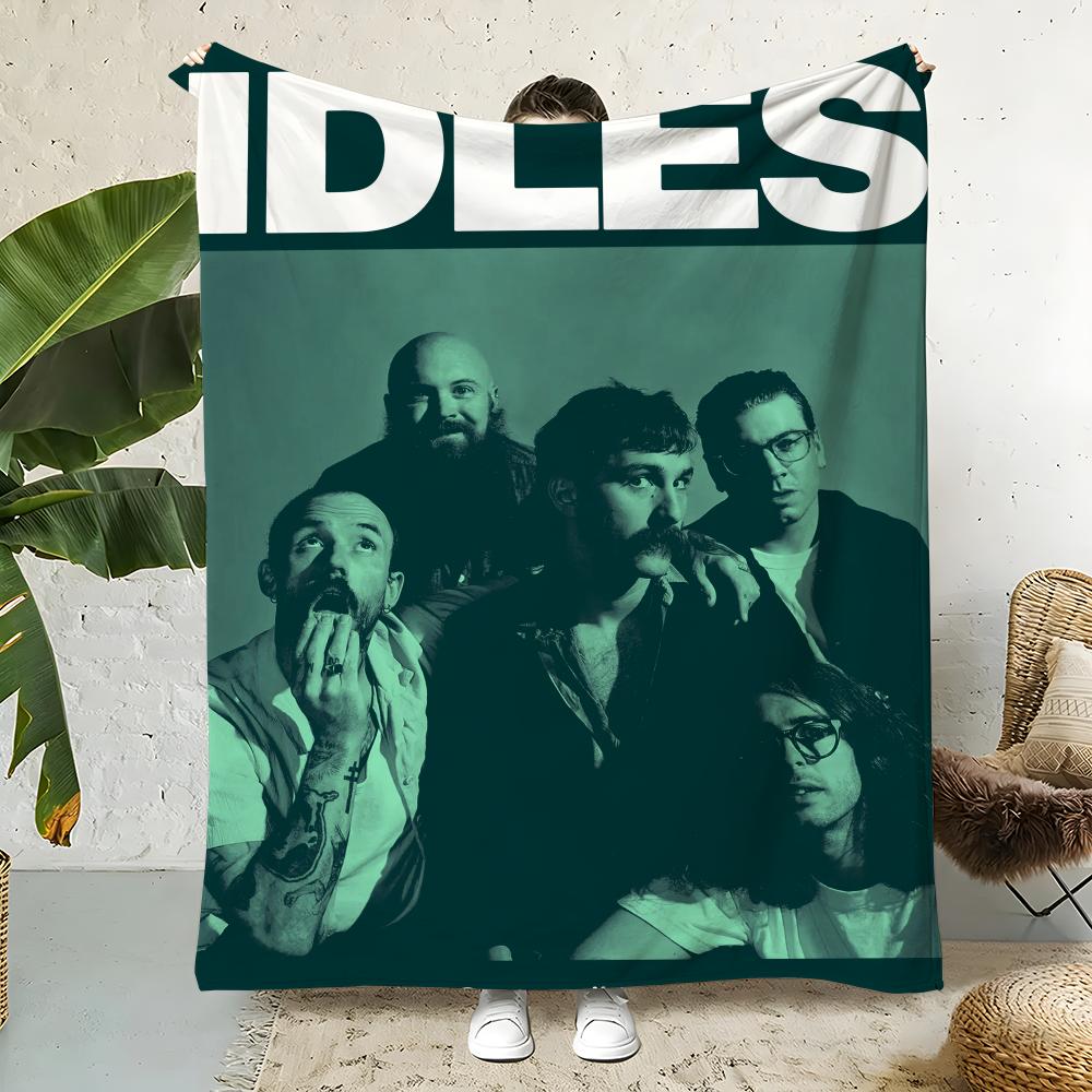 Music I-IDLES Throw  Flannel Throw Blanket,Bed Home Office Nap Blanket Travel,Camping,Picnic Blanket Soft Decor 75X95CM