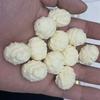 5Pcs Shell Powder Carved Dragon Head Beads 20x22mm Ivory 3D Dragon Charms for DIY Bracelet New Year Lucky Jewelry Making