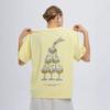 Damen Rundhals Kurzarm T-Shirt Lockerer Schnitt Rückseite Cocktailglas Aufdruck Lässiges Baumwoll-T-Shirt Sommer Tägliches Oberteil