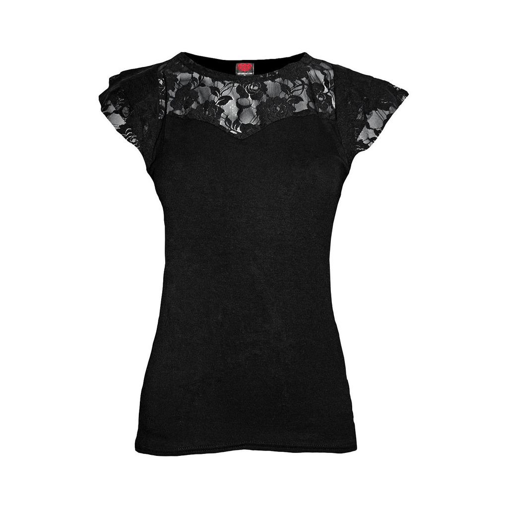 Spiral Direct Womens/Ladies Lace Layered Sleeve Top
