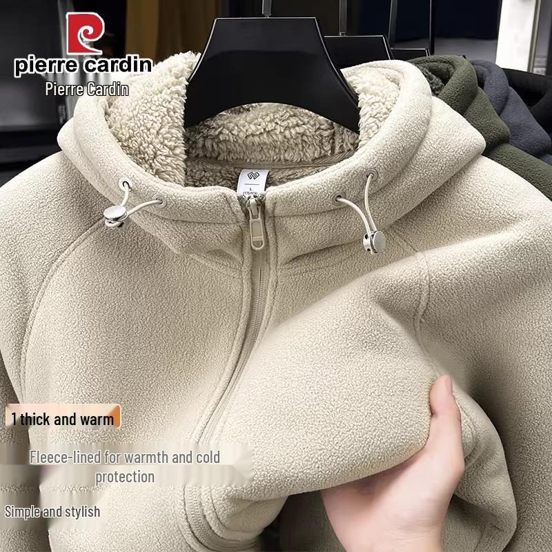 

Pierre Cardin Men s Fleece Lined Hooded Jacket L