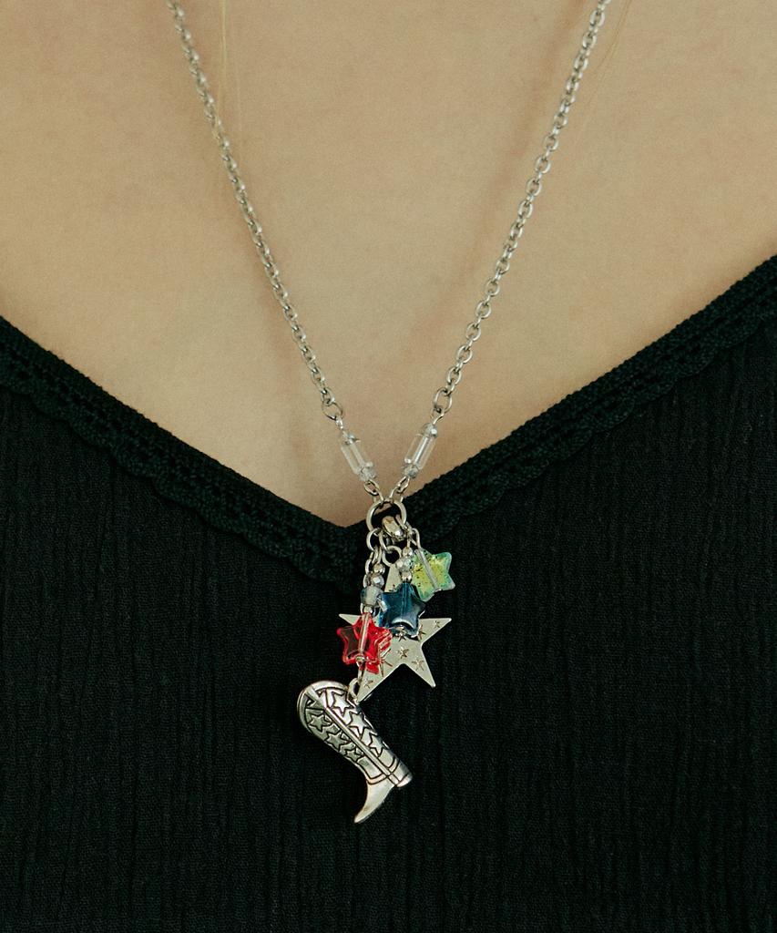 Vvv Western Star Boots Surgical Chain Necklace