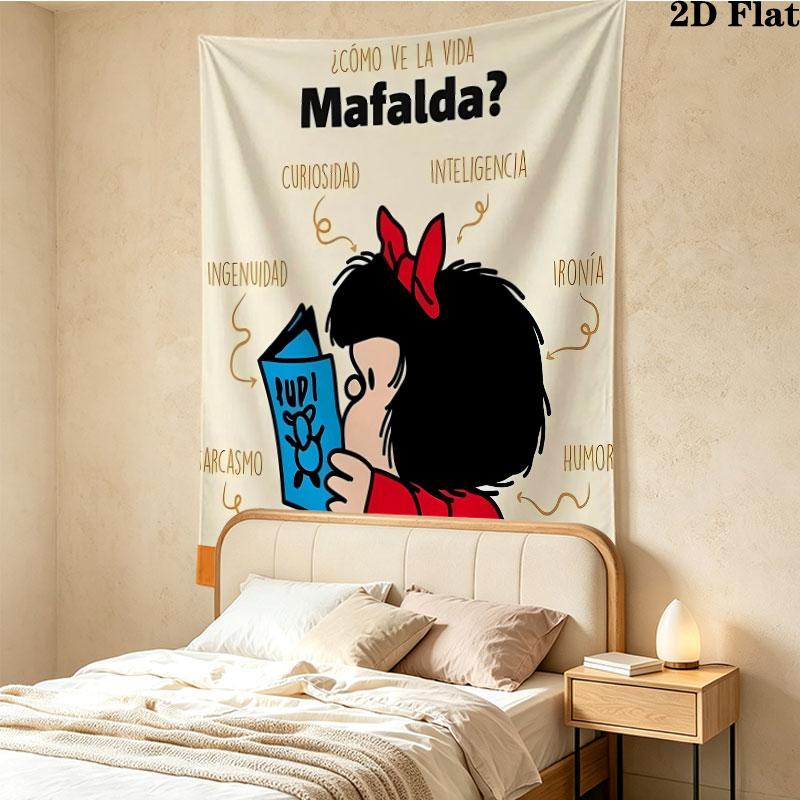 Мафальда Настенный Гобелен Эстетичное Настенное Украшение Печатная Ткань Одеяло Декоративные Гобелены Для Спальни Гостиной Домашний Декор
