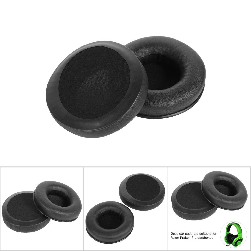 2 Stück Kopfhörer Weicher Schwamm Ohrpolster Kabellos Bluetooth Hülle Kissen für Razer Kraken Pro Schwarz
