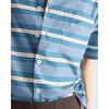 Blue and White Striped Button Down Shirt Short Sleeve Loose Casual Male Clothing Unisex Streetwear 3D Printing Shirts Men Women