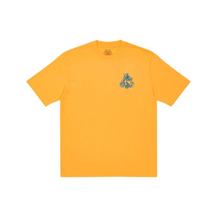 Palace FW21 Ultimo Series B-Sans T-Shirt Light Orange Triangle Logo Print Crew Neck Short Sleeve T-Shirt Unisex T-Shirt P21TS006