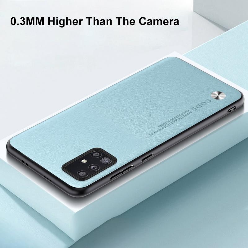 Luxury PU Leather Case For Samsung Galaxy A51 A71 4G Back Cover Matte Silicone Full Protection Phone Case For Samsung A51 A71 5G