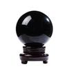 Obsidian Crystal Ball Ornament for Home or Office - Water Element Décor & Gift