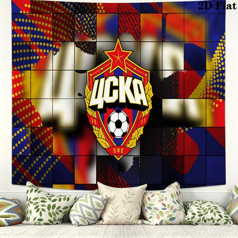 PFC CSKA Moscow Wall Tapestry Aesthetic Wall Hanging Printed Fabric Blanket Decorative Tapestries for Bedroom Living Room Home Decor