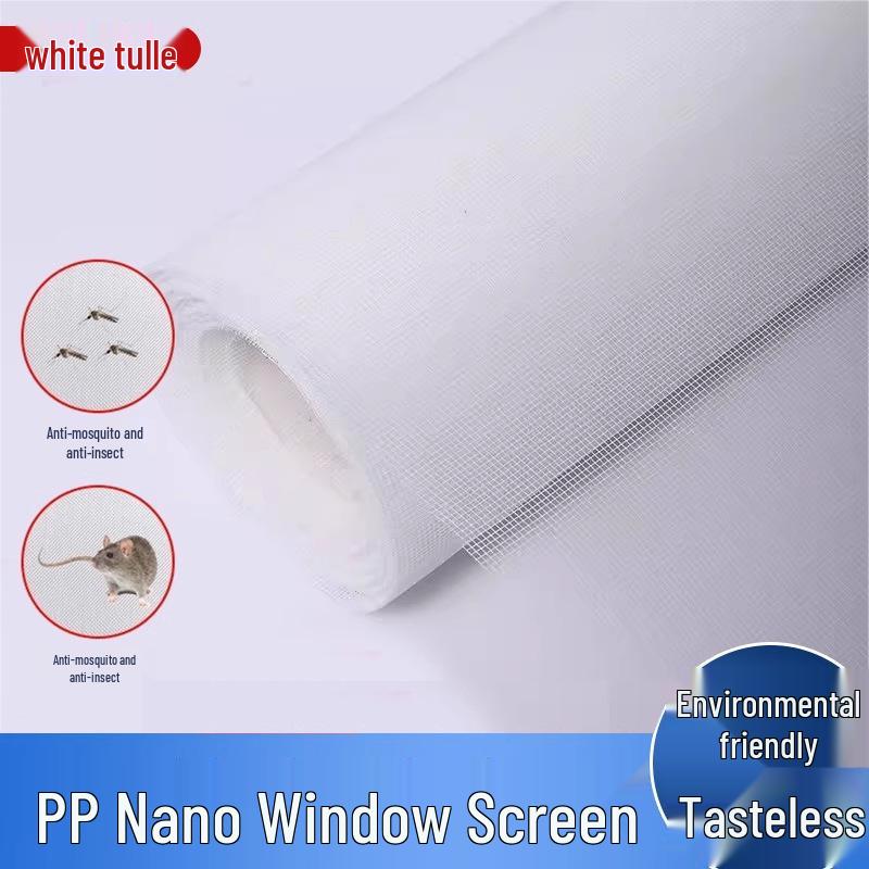 Summer Nano Mesh Self-Adhesive Window Screen - Insect-Proof, Invisible, Thickened, Easy Install Mosquito Protection. 80x100cm