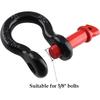 2Pcs 5/8 Inch D Ring Shackle, D Shackle Rugged 19.5 Ton(42990 Lbs) Maximum Break Strength, 3.25 Ton (7165 Lbs) Capacity (Pack Of 2)