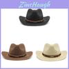 Westlicher Cowboy-Strohhut Sonnenschutz Breiter Rand Geschenk für Männer und Frauen