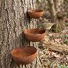 Insect Drinking Cup Metal Bird Bath Vintage Rusty Iron Insect Drinking Cup Decorative Weather Resistant Rain Collectors
