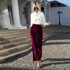 European & American Patchwork Gold Velvet High-Waisted Flare Pants for Women - 2023 Spring/Fall Collection