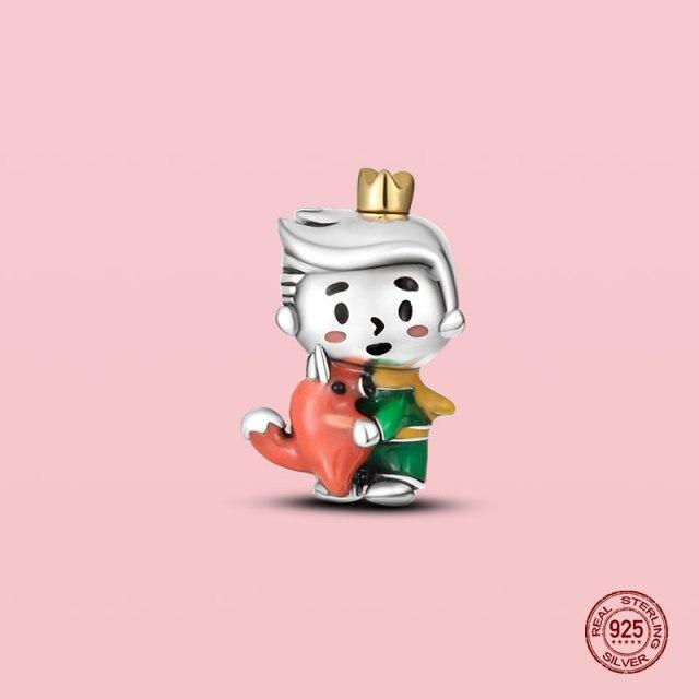 Pendentif en argent sterling 925 avec perles pour bracelet et collier Panjia originaux, bijoux pour femmes