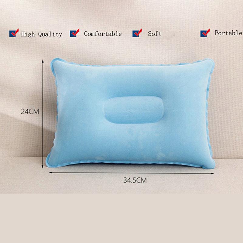 Travel Inflatable Pillow Flocking + Pvc Car Inflatable Bed Accessories Outdoor
