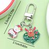 Exquisite Christmas Keychain: Santa, Reindeer, Gift Box, and Bell Ornaments Pendant