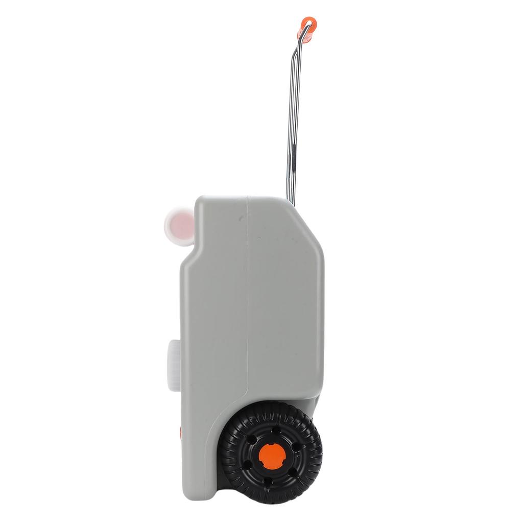 6.6 Gallon Portable Water Holding   with Large Wheel Metal Handle Water Inlet Rotating Spout Water Storage Container for RV Camping