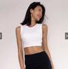 Summer Vintage White Crop Tops Women Biker Black Punk Sexy Tank Top Korean Streetwear Cropped Sleeveless Top Feminino