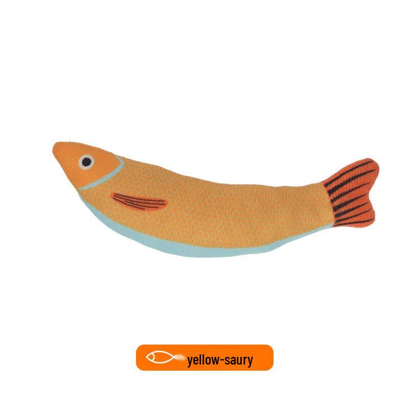 Realistic Plush Fish Cat Chew Toy