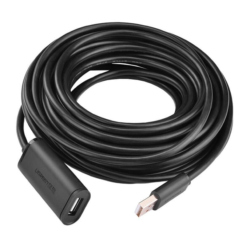 Kabel Przedłużający Usb 2.0 Ugreen Us121, Aktywny, 5M (Czarny)