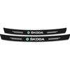 AAFN1 Carbon Fiber Car Rear Bumper Trunk Guard Protected Sticker For Skoda Octavia Fabia Kamiq Kapoq Kodiaq Rapid SCALA Superb