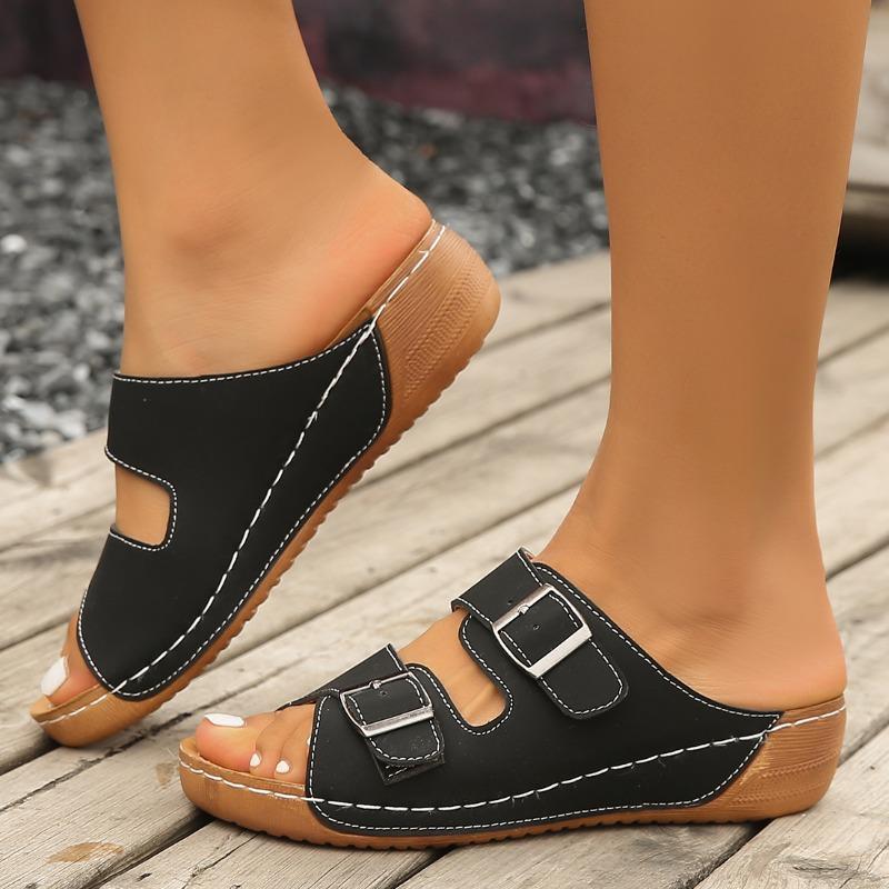 fashion Women's Fashion Beach Sandals 2024 Summer Casual Walking New Style Holiday Beach Slippers Dress Comfortable Slingback Flip Flops