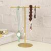 Horizontal Bar T-Shaped Stand Metal Frame Jewelry Storage Rack Bracelet Organizer  Counter Display
