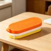 Swimming Goggles Case Double-Sided Color with Portable Handle Container Soft Silicone Ventilation Holes Water Drainage Storage Box