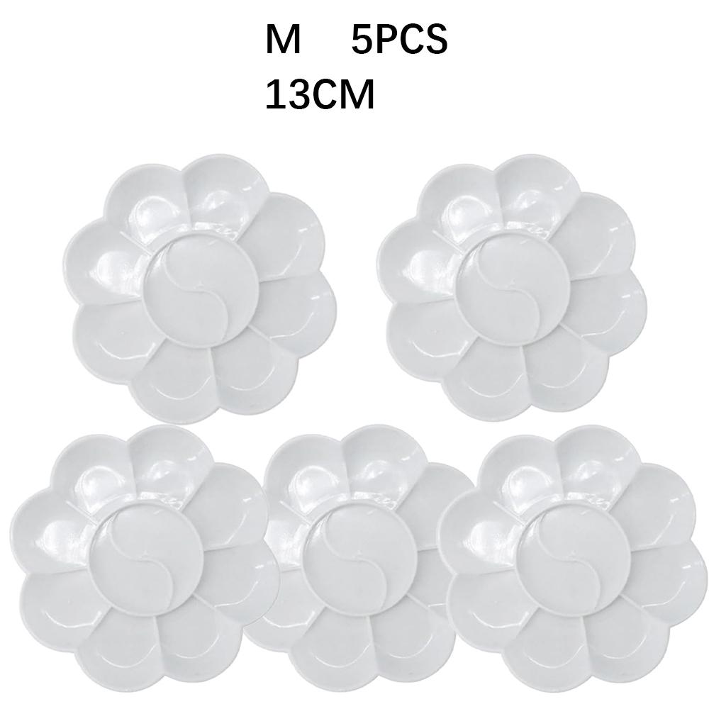 1-5pcs Painting Palette, 18 Wells Plastic Paint Tray Pallet Reusable Flower Paint Palette for Artists Acrylic Watercolor Oil