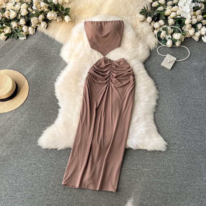 Fashion Sexy Wind Easiest for Match Ruched Silm Fashionable Tube Top