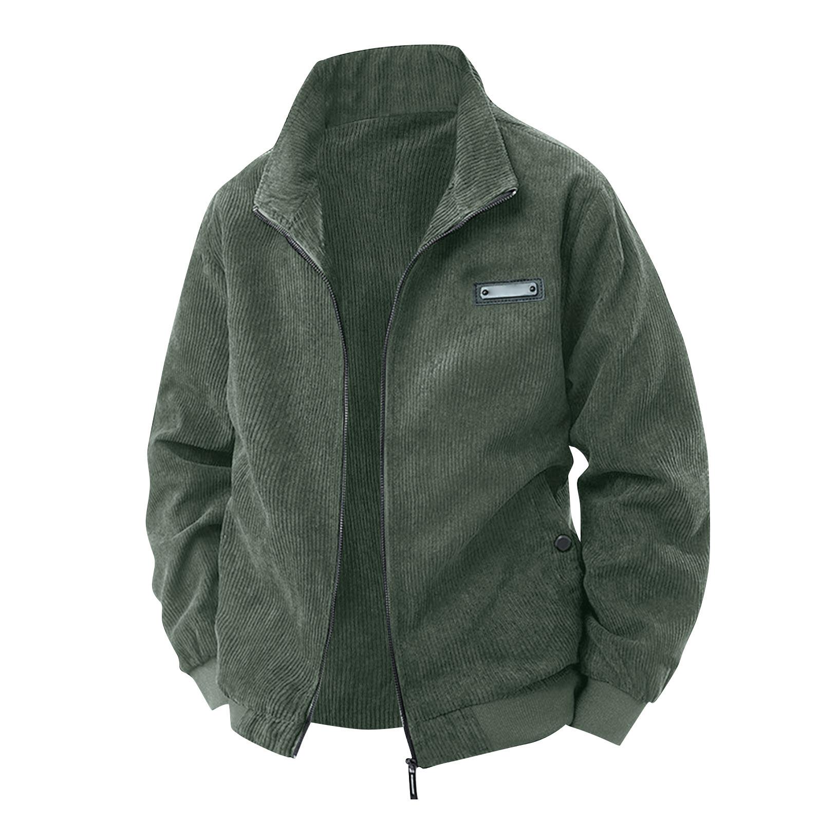 

Мужские однотонные топы со стойкой воротником, мужская свободная повседневная куртка для работы L