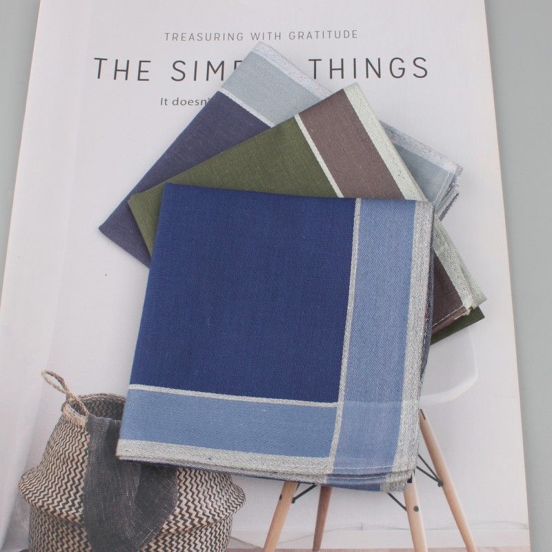 

Ухуа Старомодный Полностью Хлопковый Носовой Платок Классическая Мода Мужской Хлопковый Гингем Тонкий Носовой Платок Большой Платок Летний Для Вытирания Пота Портативный Wuhua 3 Pack