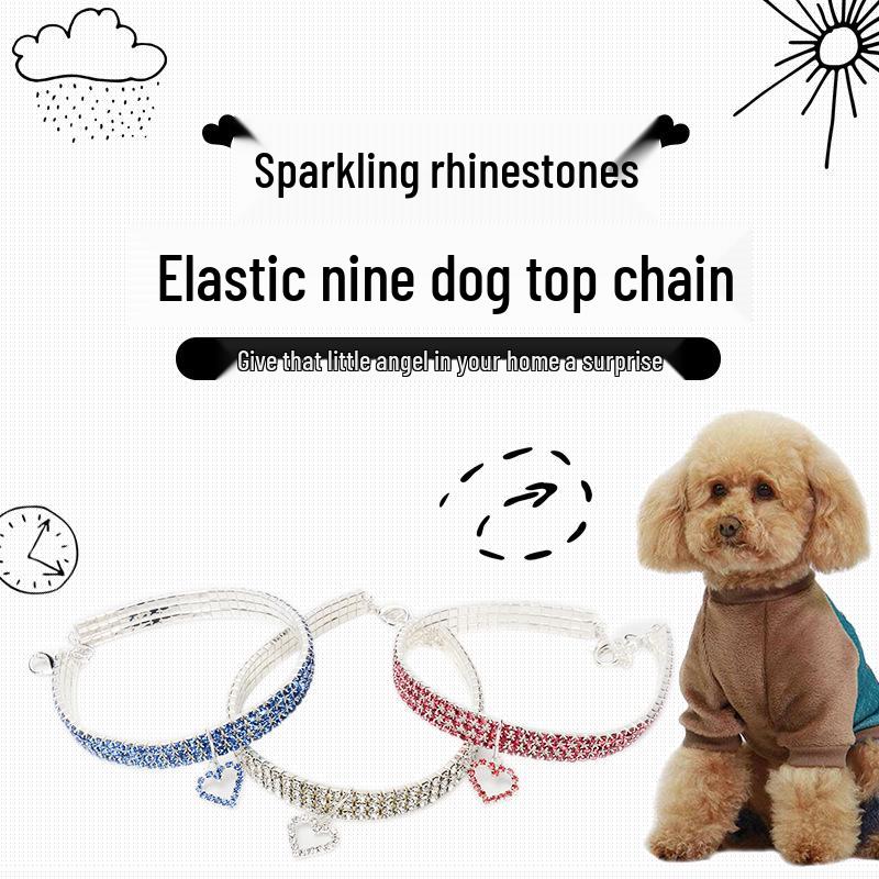 Elastic Heart Pet Collar - Cat & Dog Accessories