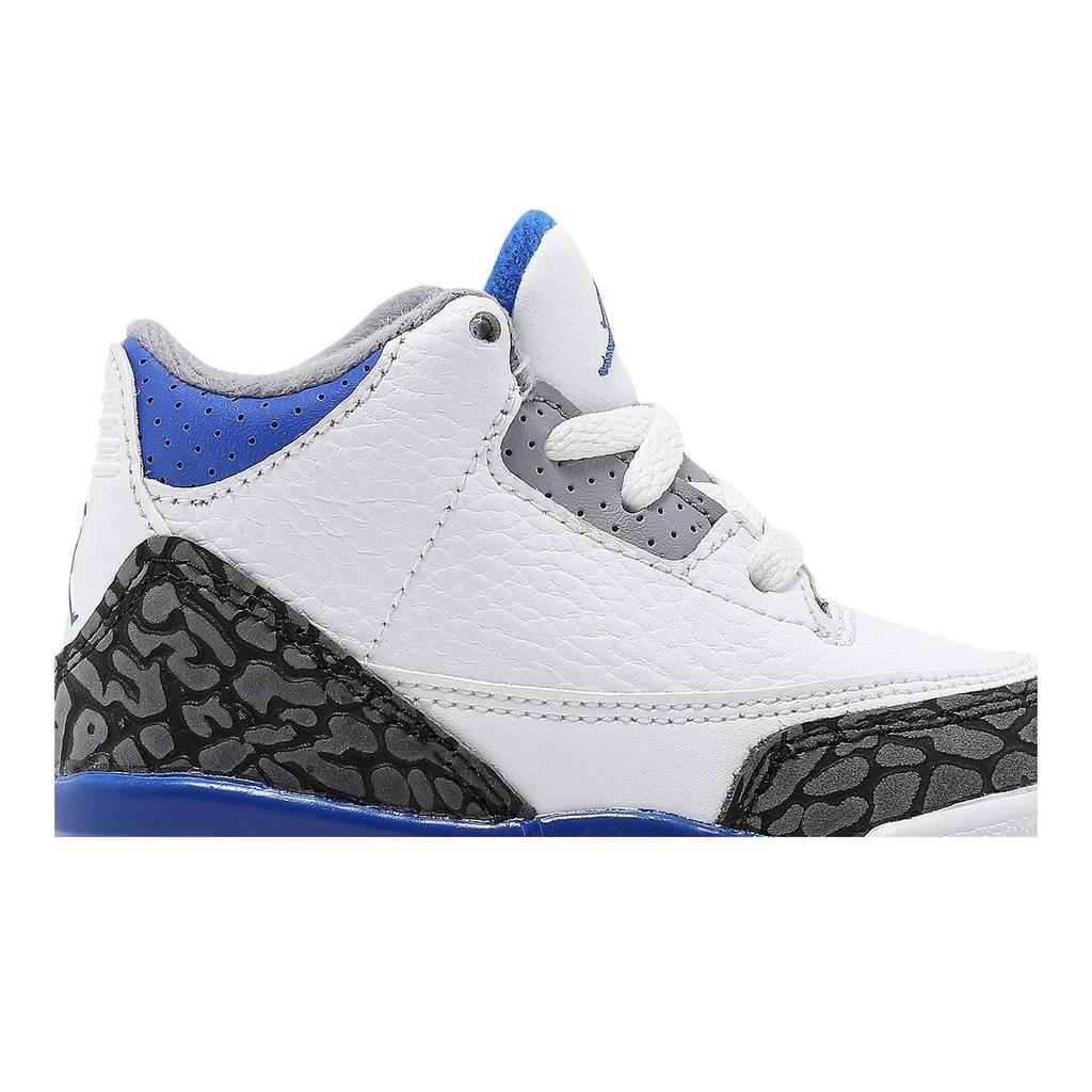 Air Jordan 3 Retro Toddler 'Racer Blue' (Unisex) White / Black / Cement Grey / Racer Blue Toddler Shoes 832033 145
