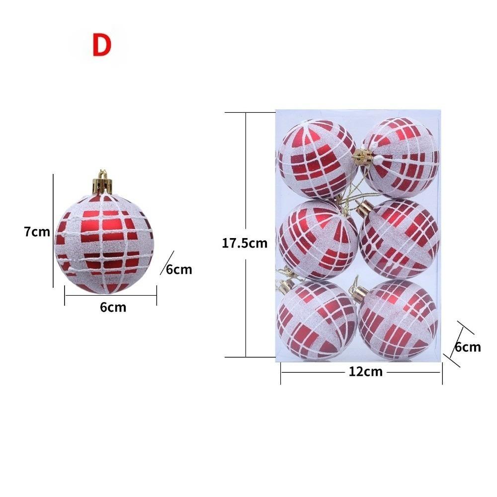 6PCS DIY Christmas Ball Pendant Paintings Xmas Tree Ornament New Xmas Tree Charm  New Year