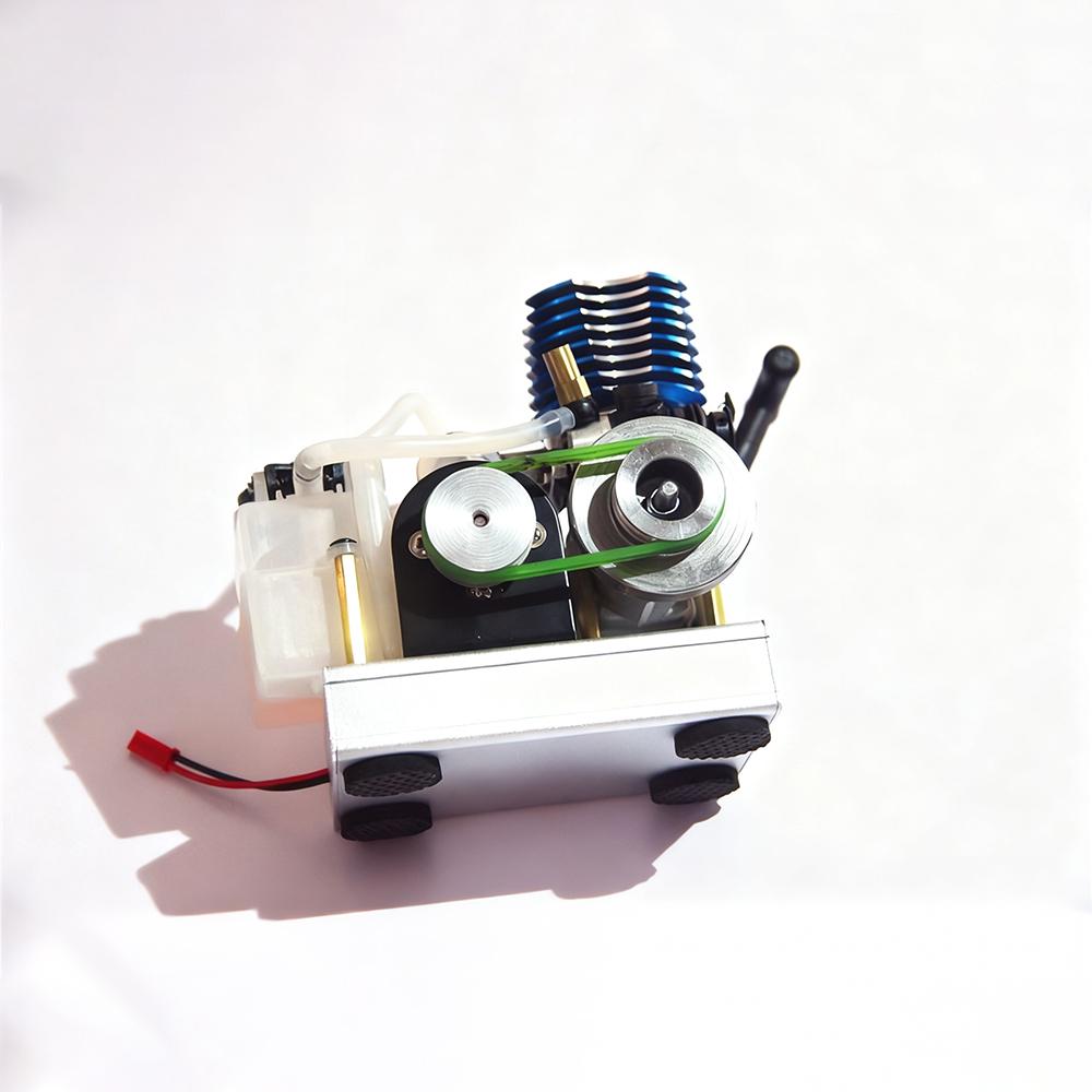 Miniature 18 Stage Methanol 12v Generator Micro Engine Model Pull-start Pre-assembled and Pre-tested Metal Engine Model