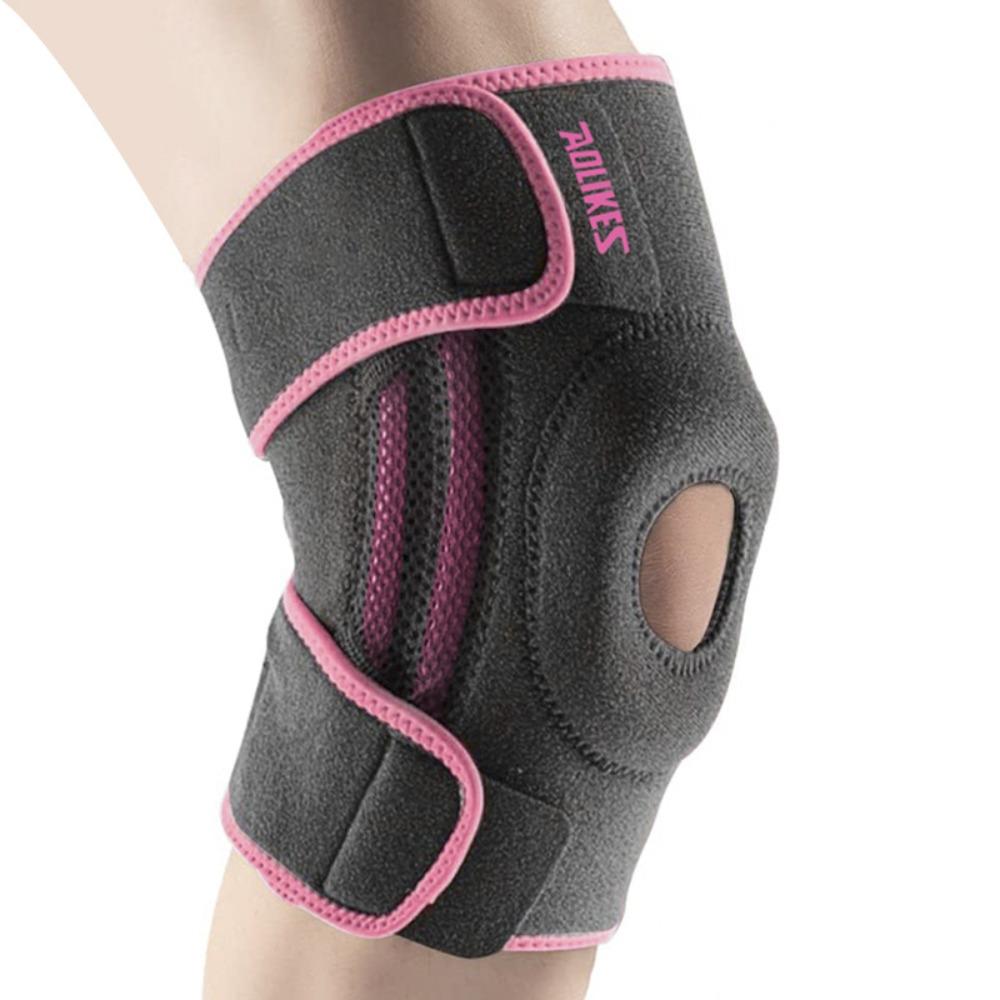 

4 Spring-loaded Leg Brace Protector Elastic Fitness Knee Pads Sports Kneepad Fitness Style 1 L/XL