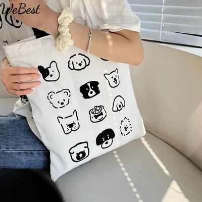 2025 New Cartoon Canvas Bag Cute Handbag
