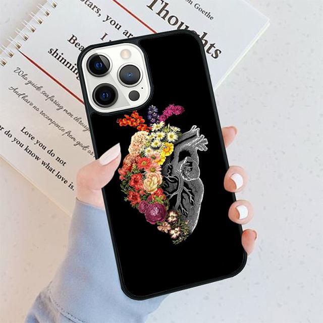 Vintage Anatomy Heart Cardiac Nurse Phone Case For iPhone 17 Air 15 16 16e 11 12 13 14 Pro Max Cover For iPhone 17 Air Max Plus