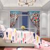 2Pcs- Complex Painting - Printed Curtain -100% Polyester Material, Suitable for Bedroom Curtains and Living Room Decoration;