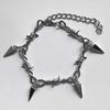 Small Iron Barbed Wire Bracelet with Thorns Gothic Punk Hip-hop Unisex Chain Bangle Adjustable Women Men Gift