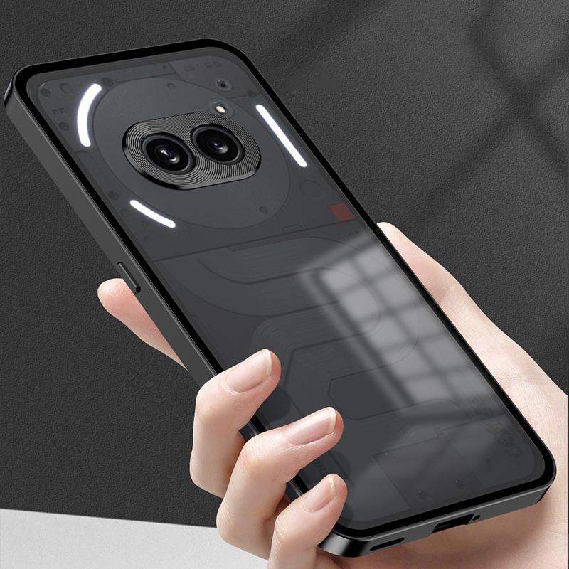 For Nothing Phone (2a) Case Pop-Up Snap Lock Anti-Drop Aluminium Alloy+PC Matte Phone Cover
