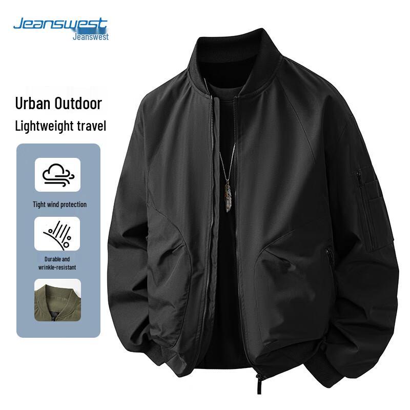 

JEANSWEST Men s Casual Windproof Flight Jacket XL