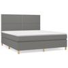 3142274 vidaXL Divan Bed with Mattress Dark Grey 180x200cm Fabric