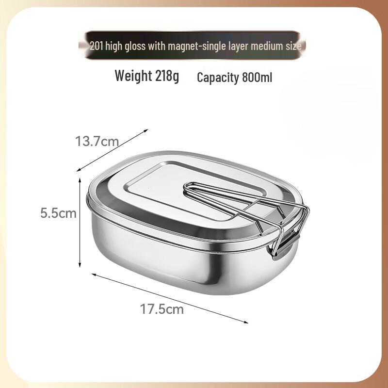Old-Fashioned 201 Stainless Steel Food Container